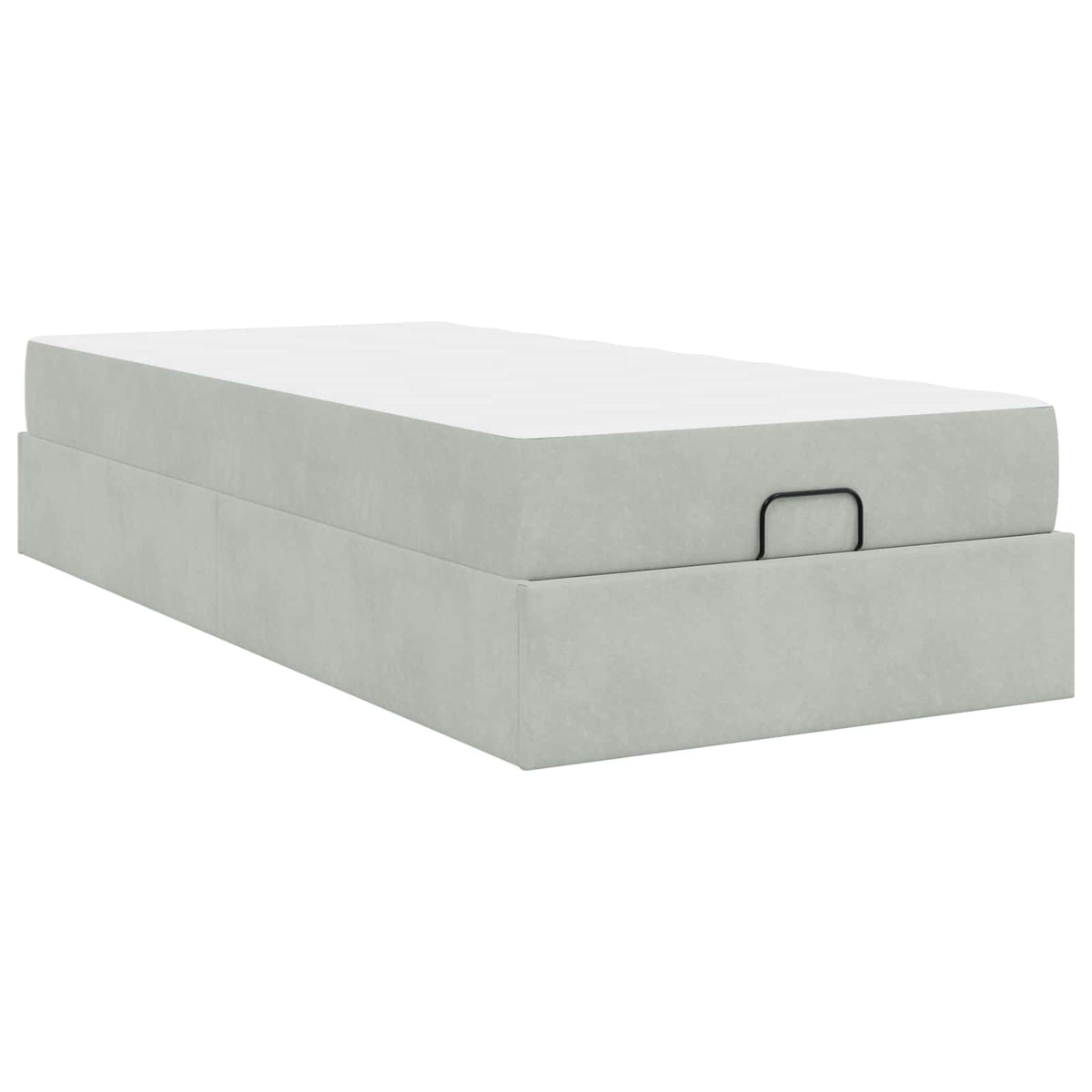 Cadre de lit avec matelas 2 pc Gris clair Velours - XIOS