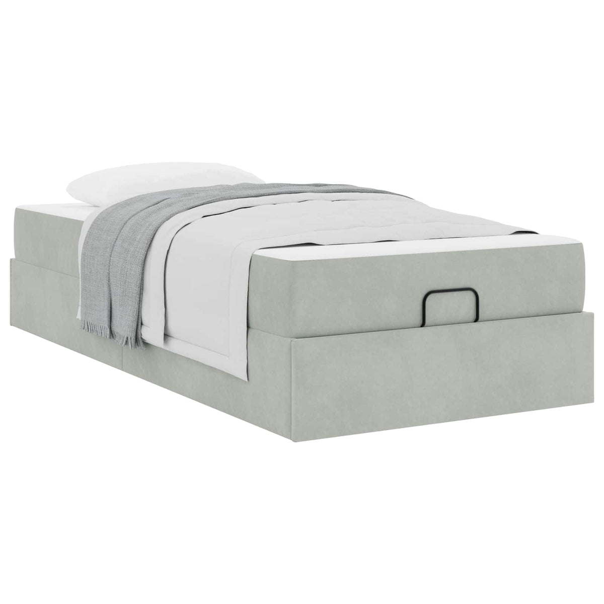 Cadre de lit avec matelas 2 pc Gris clair Velours - XIOS
