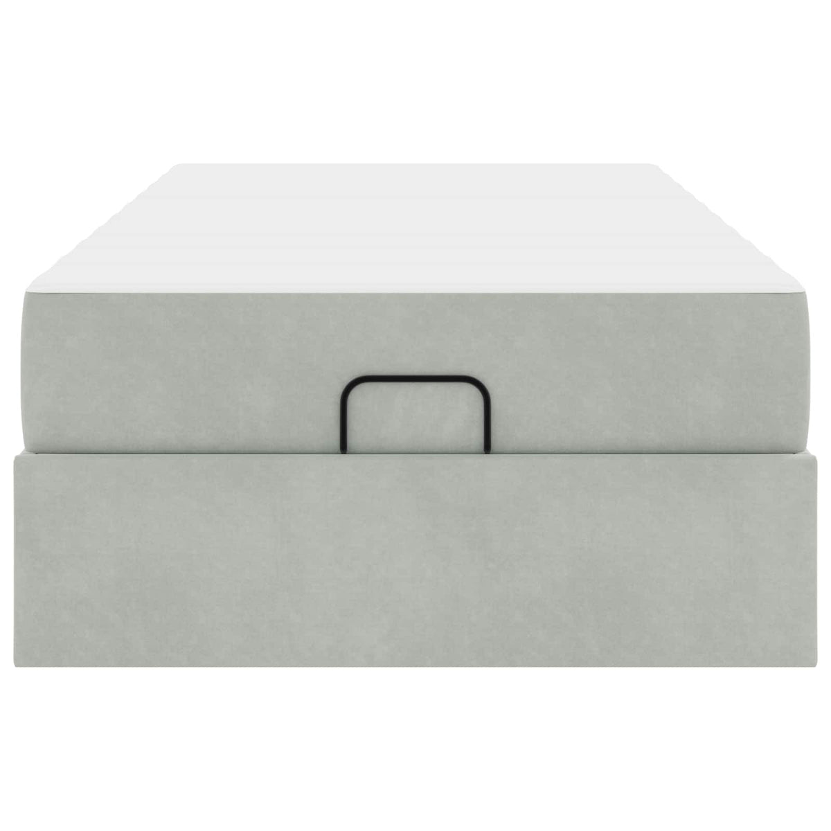 Cadre de lit avec matelas 2 pc Gris clair Velours - XIOS