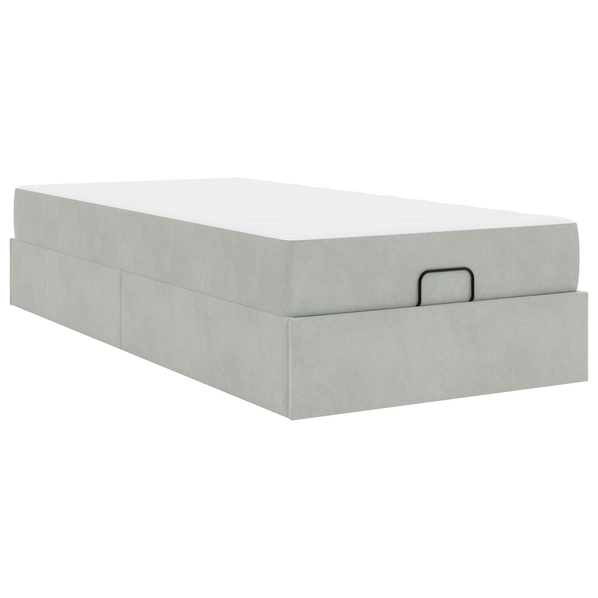 Cadre de lit avec matelas 2 pc Gris clair Velours - XIOS