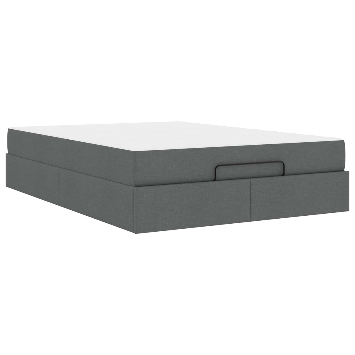 Cadre de lit avec matelas 2 pc Gris Foncé tissu - XIOS