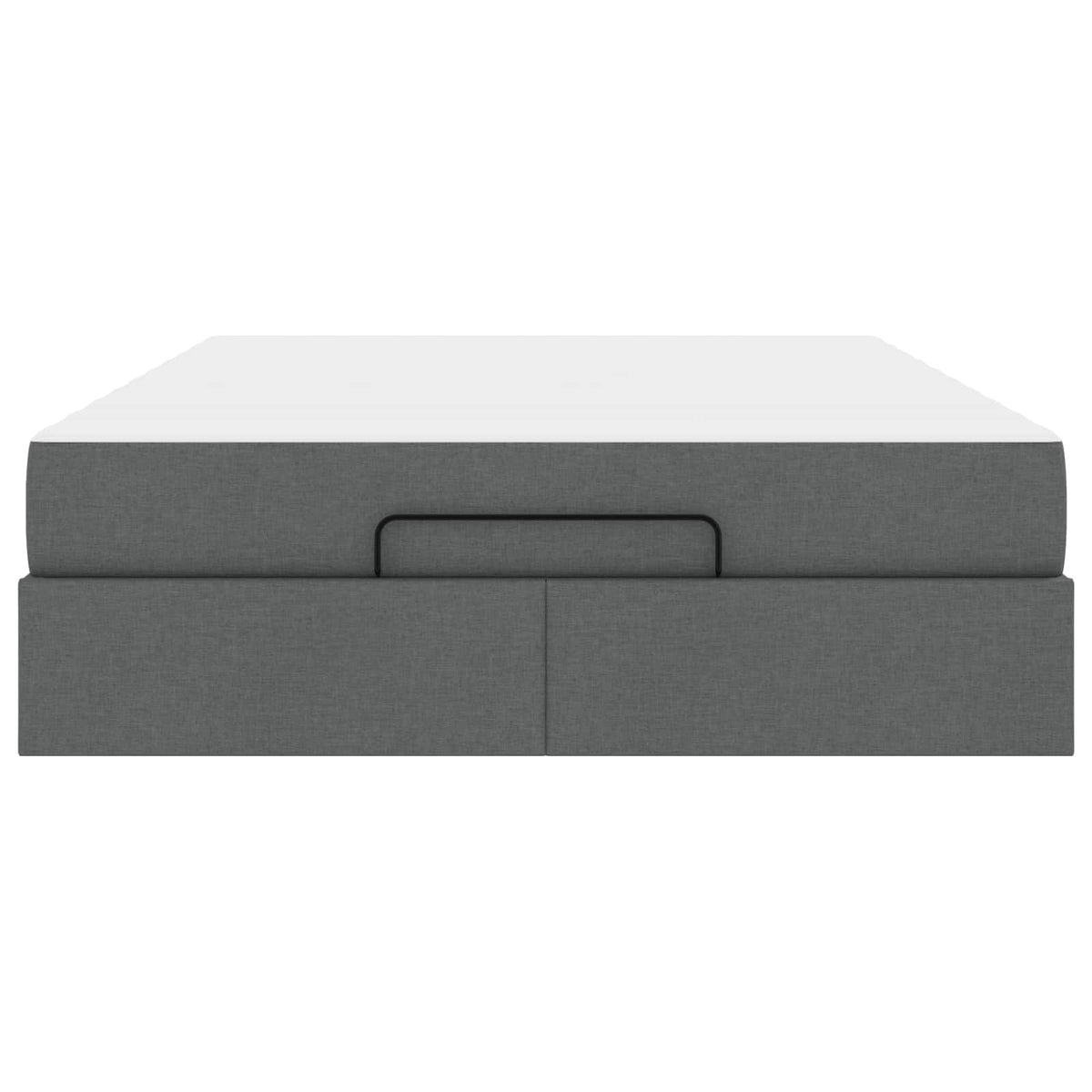 Cadre de lit avec matelas 2 pc Gris Foncé tissu - XIOS
