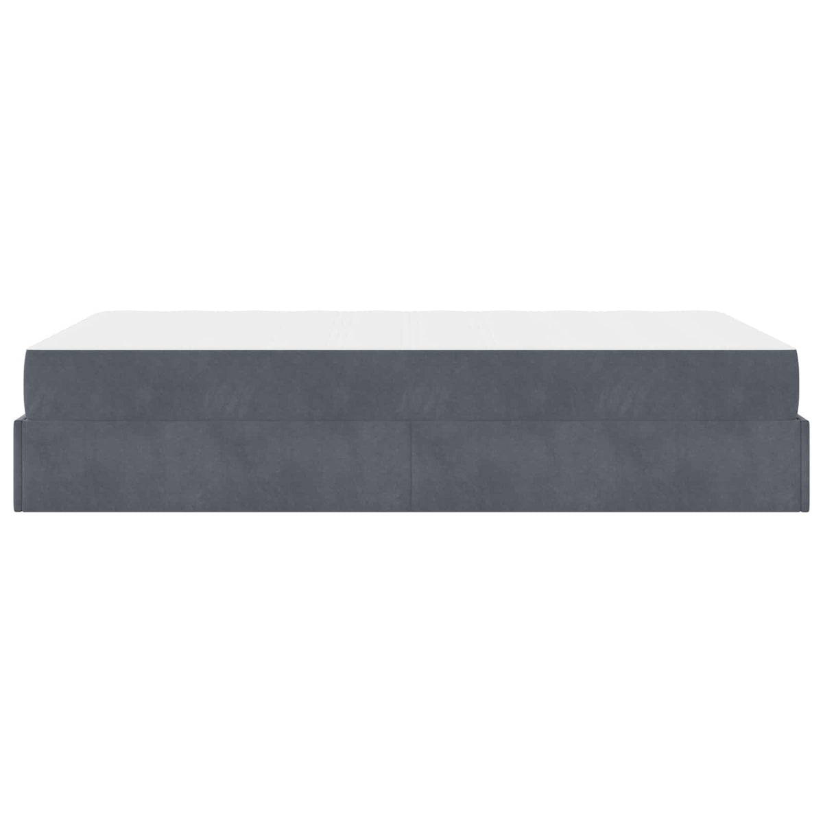 Cadre de lit avec matelas 2 pc Gris Foncé Velours - XIOS
