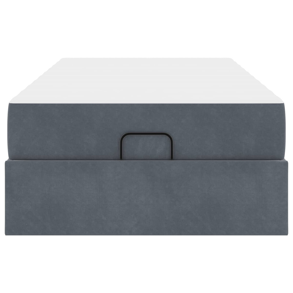 Cadre de lit avec matelas 2 pc Gris Foncé Velours - XIOS