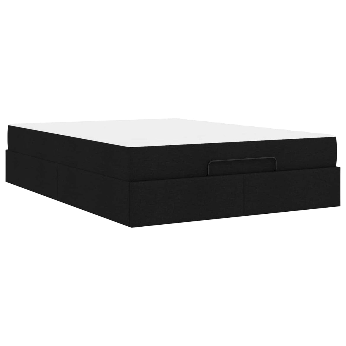 Cadre de lit avec matelas 2 pc Noir tissu - XIOS