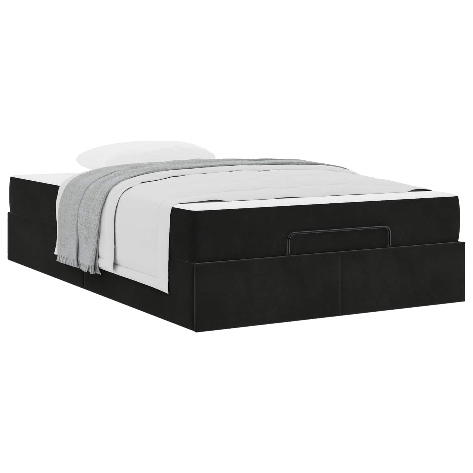Cadre de lit avec matelas 2 pc Noir Velours - XIOS