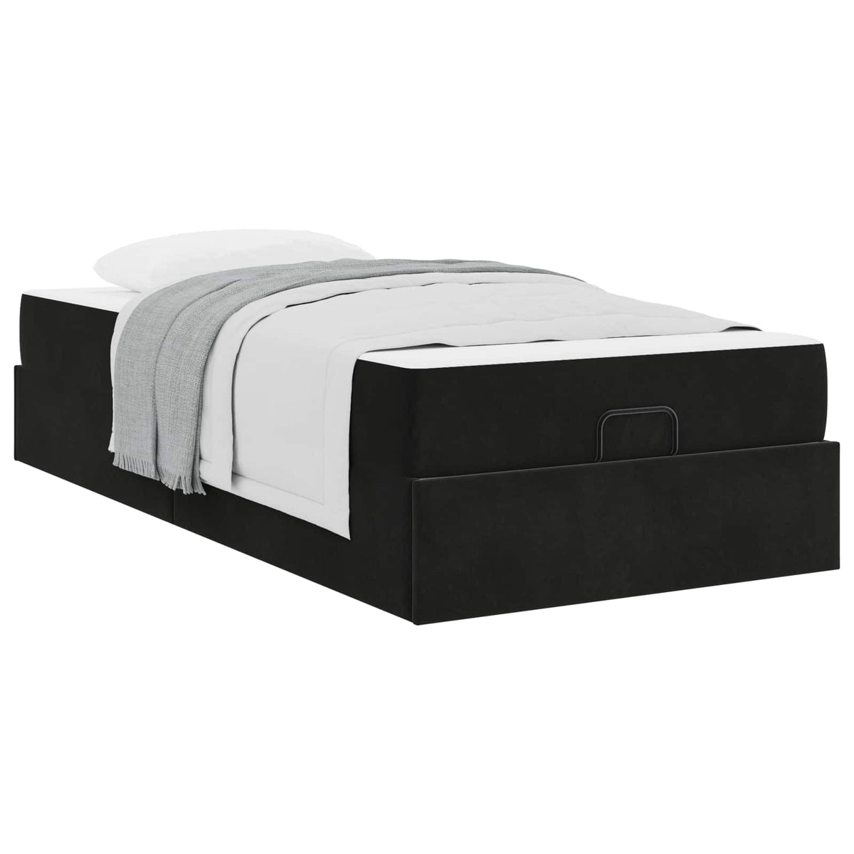 Cadre de lit avec matelas 2 pc Noir Velours - XIOS