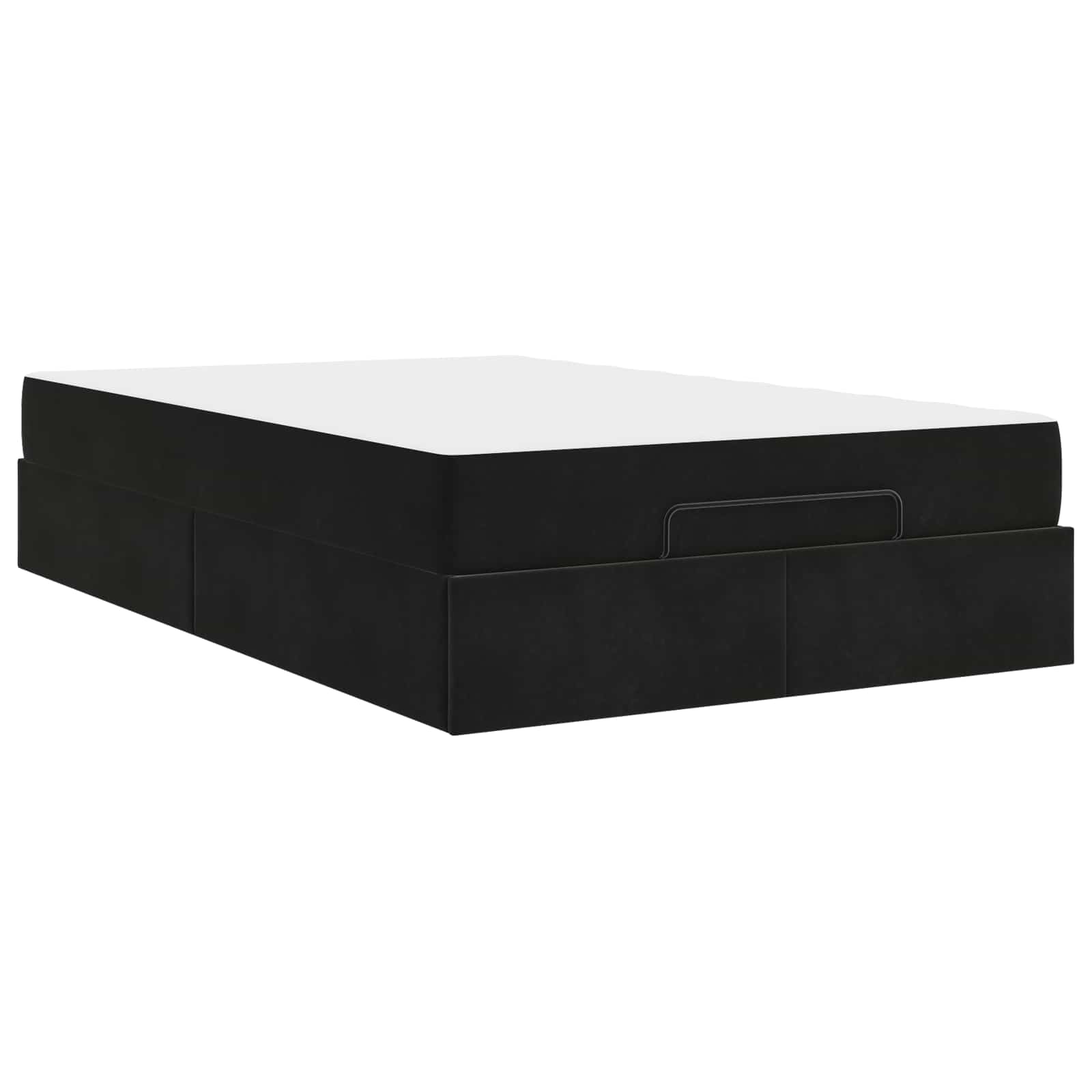 Cadre de lit avec matelas 2 pc Noir Velours - XIOS