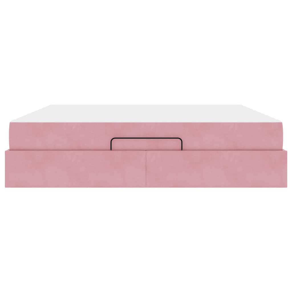 Cadre de lit avec matelas 2 pc Rose Velours - XIOS