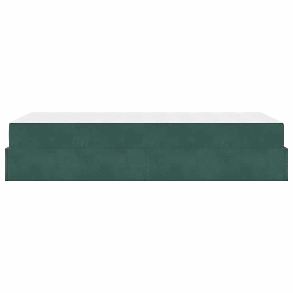 Cadre de lit avec matelas 2 pc Vert Velours - XIOS