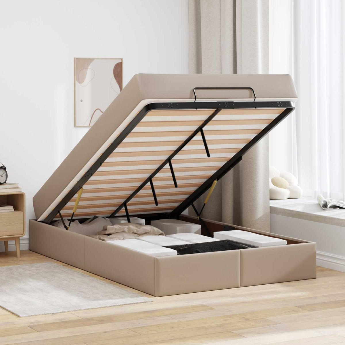 Cadre de lit avec matelas Autre 2 pc Tan PVC - XIOS