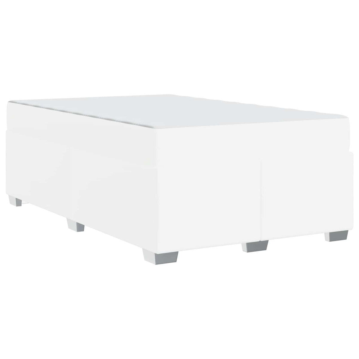 Cadre de lit avec matelas Blanc 120 x 190 cm tissu - XIOS