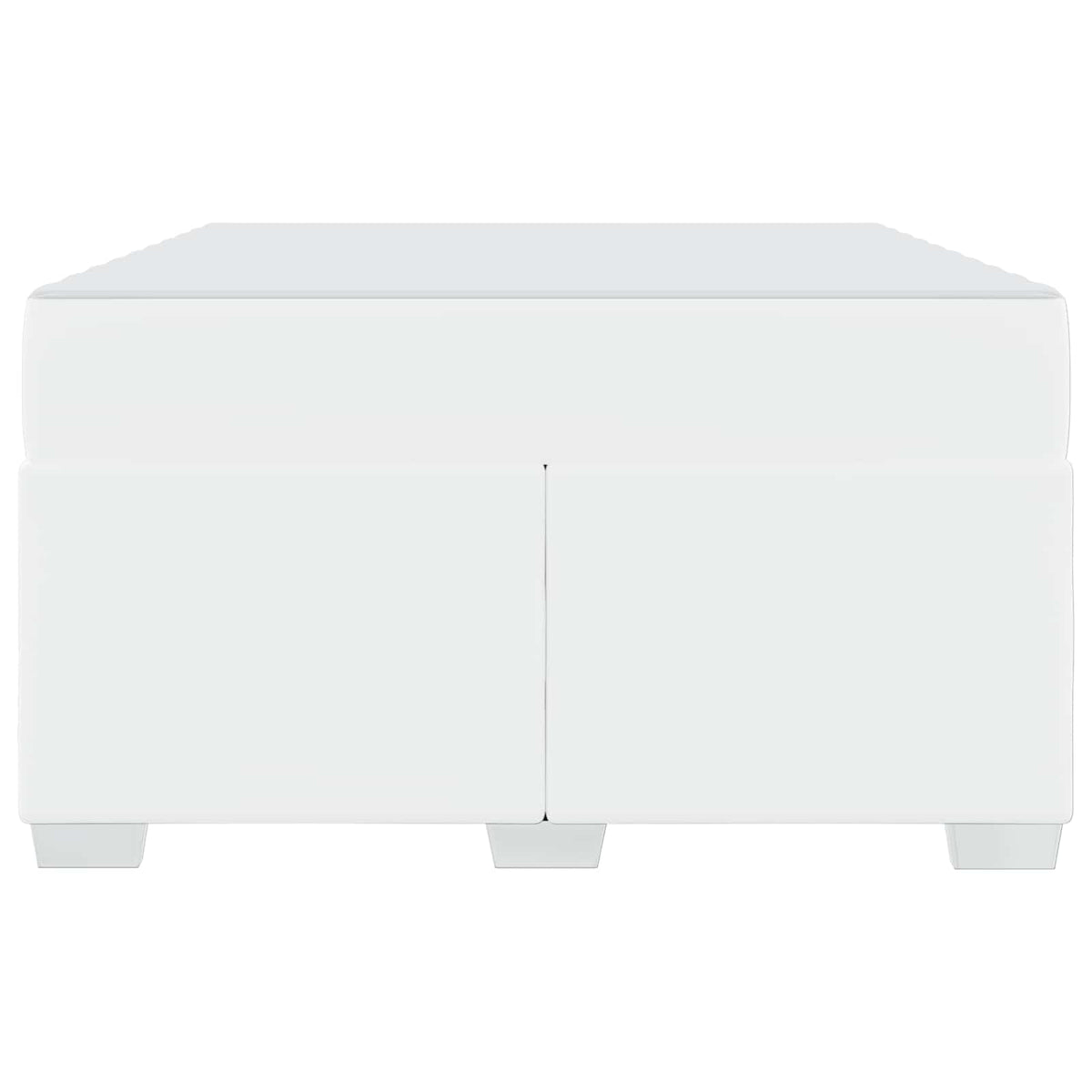 Cadre de lit avec matelas Blanc 120 x 190 cm tissu - XIOS