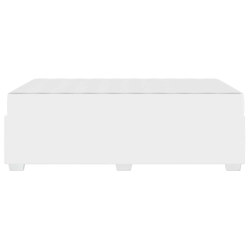 Cadre de lit avec matelas Blanc 120 x 200 cm tissu - XIOS