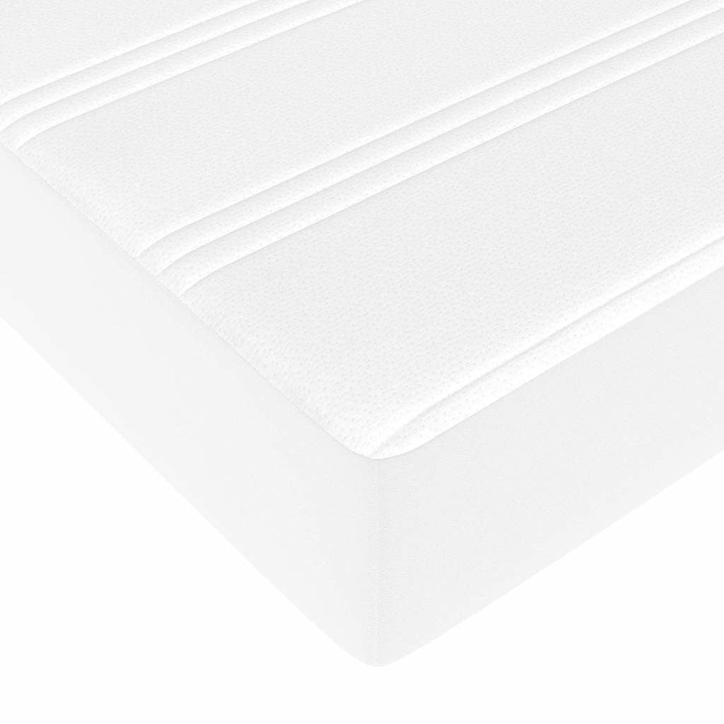 Cadre de lit avec matelas Blanc 140 x 200 cm tissu - XIOS