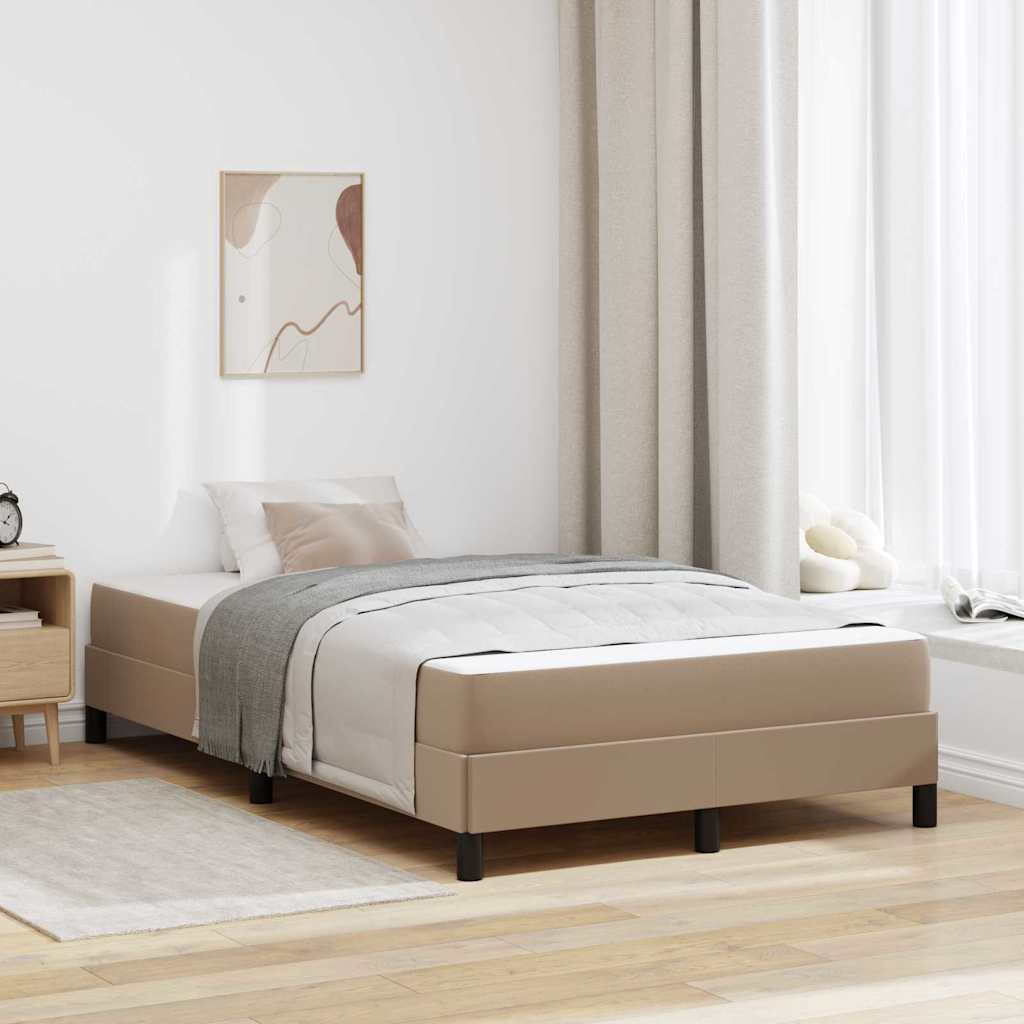 Cadre de lit avec matelas Cappuccino 120 x 200 cm tissu - XIOS