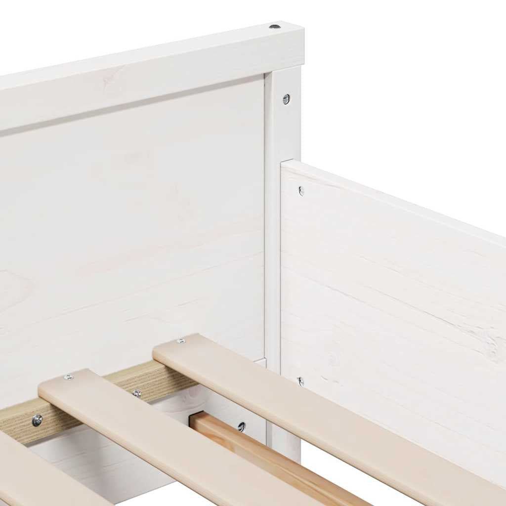 Cadre de lit avec matelas extensible Blanc 80 x 200 cm - XIOS