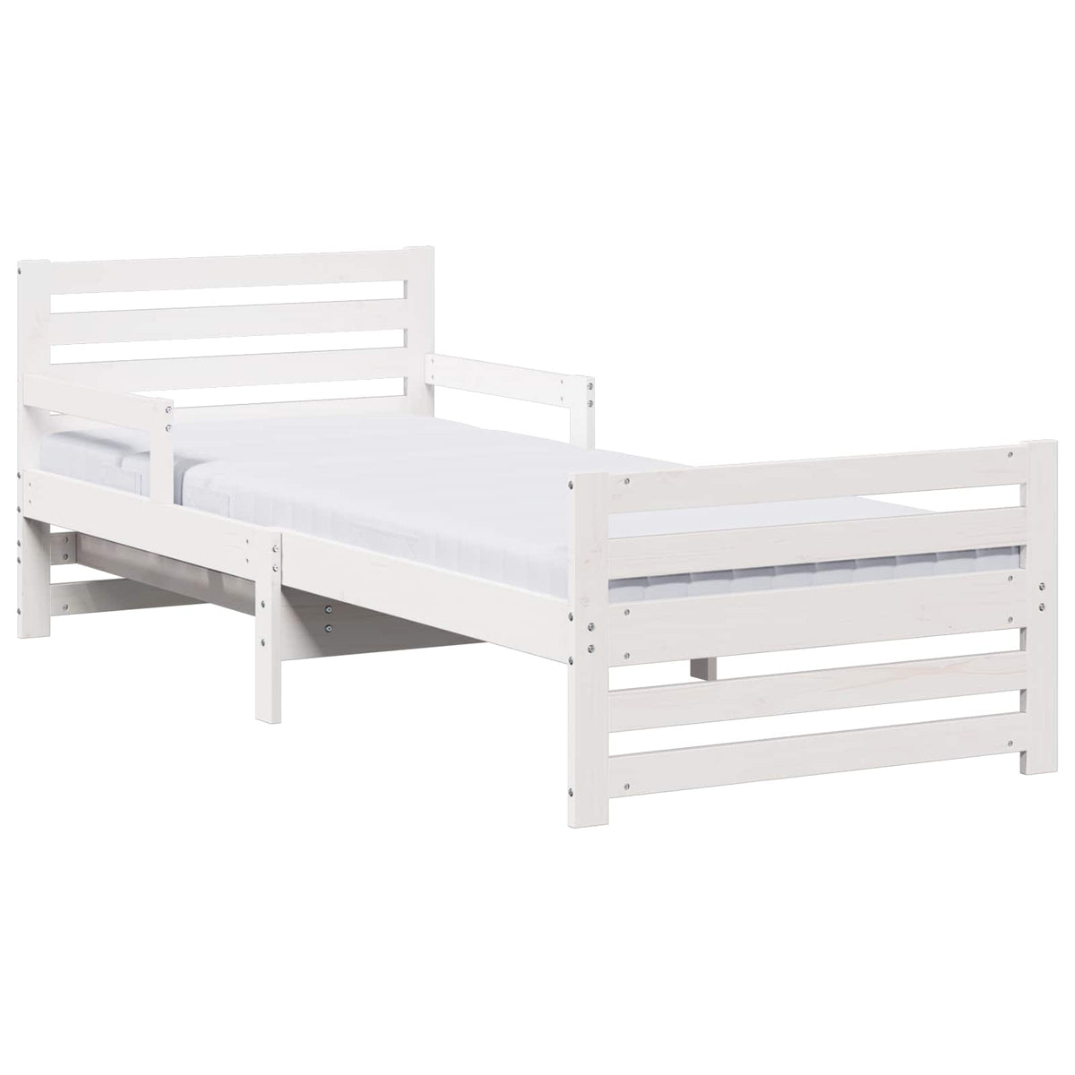 Cadre de lit avec matelas extensible Blanc 80 x 200 cm - XIOS