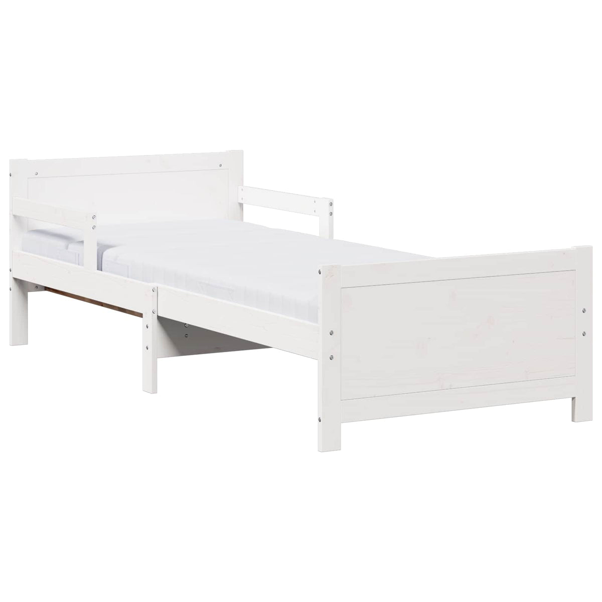 Cadre de lit avec matelas extensible Blanc 80 x 200 cm - XIOS