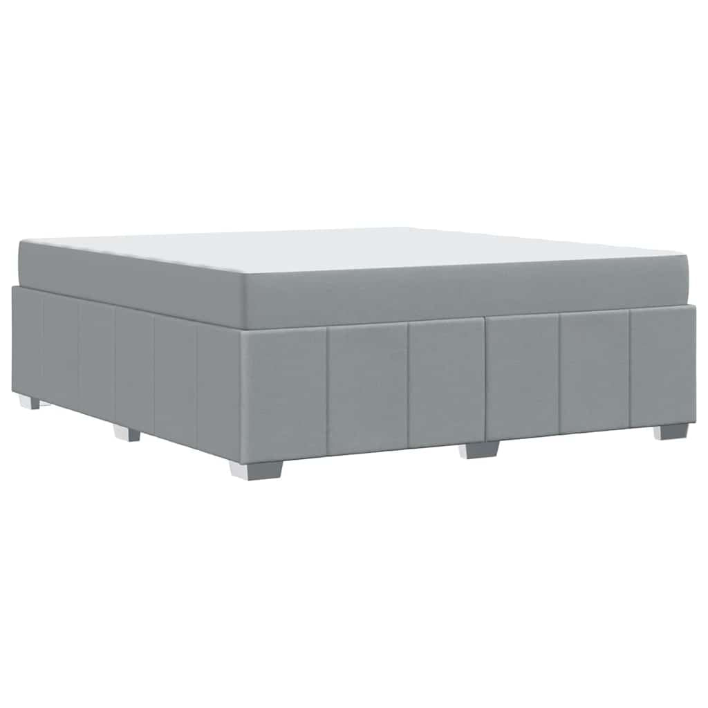 Cadre de lit avec matelas Gris clair 180 x 200 cm tissu - XIOS