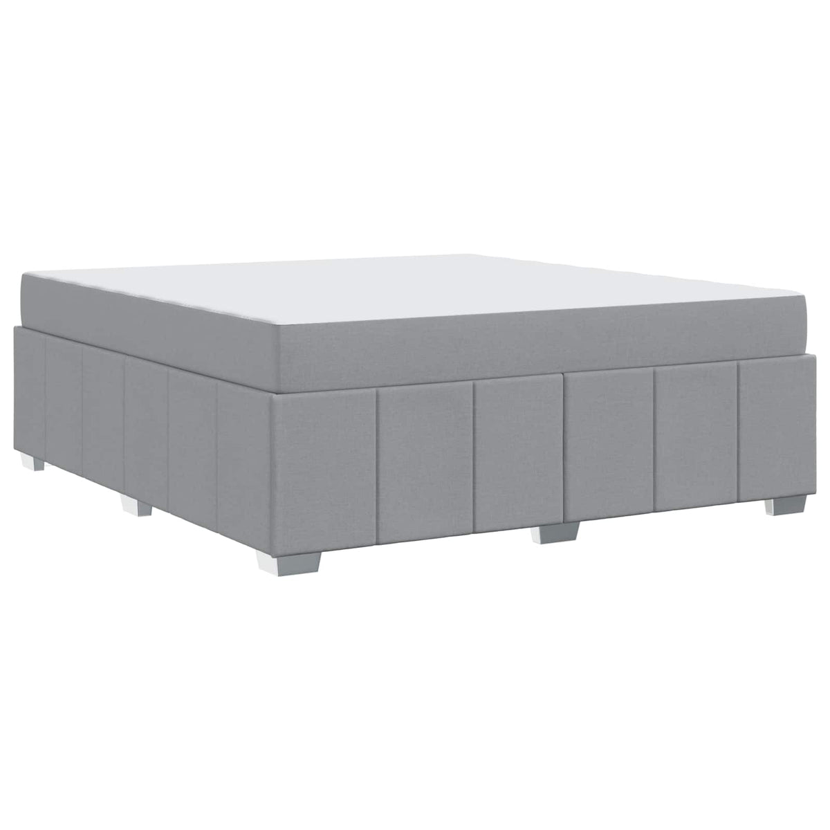 Cadre de lit avec matelas Gris clair 180 x 200 cm tissu - XIOS