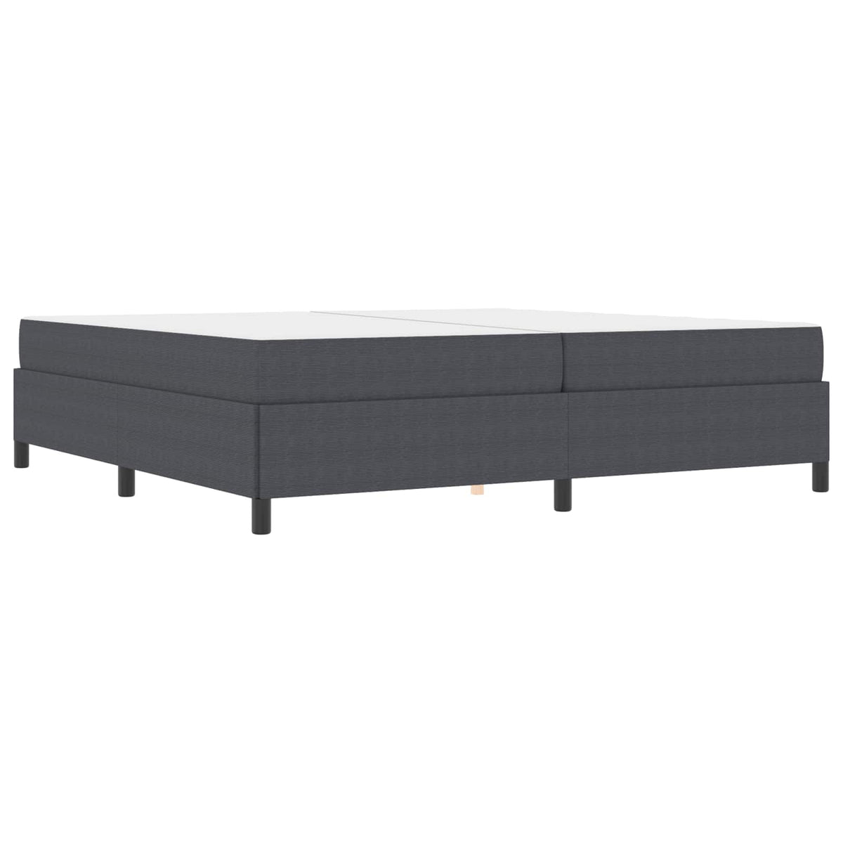 Cadre de lit avec matelas Gris foncé 200 x 200 cm tissu - XIOS