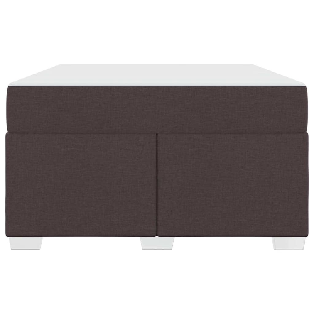 Cadre de lit avec matelas Marron foncé 120 x 190 cm tissu - XIOS
