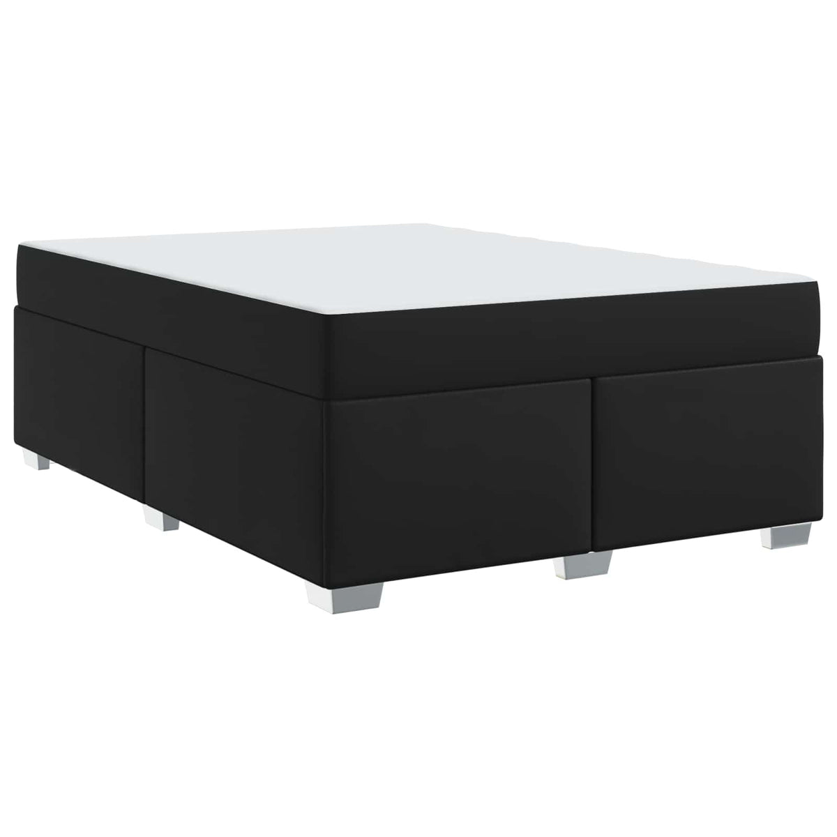 Cadre de lit avec matelas Noir 160 x 200 cm tissu - XIOS