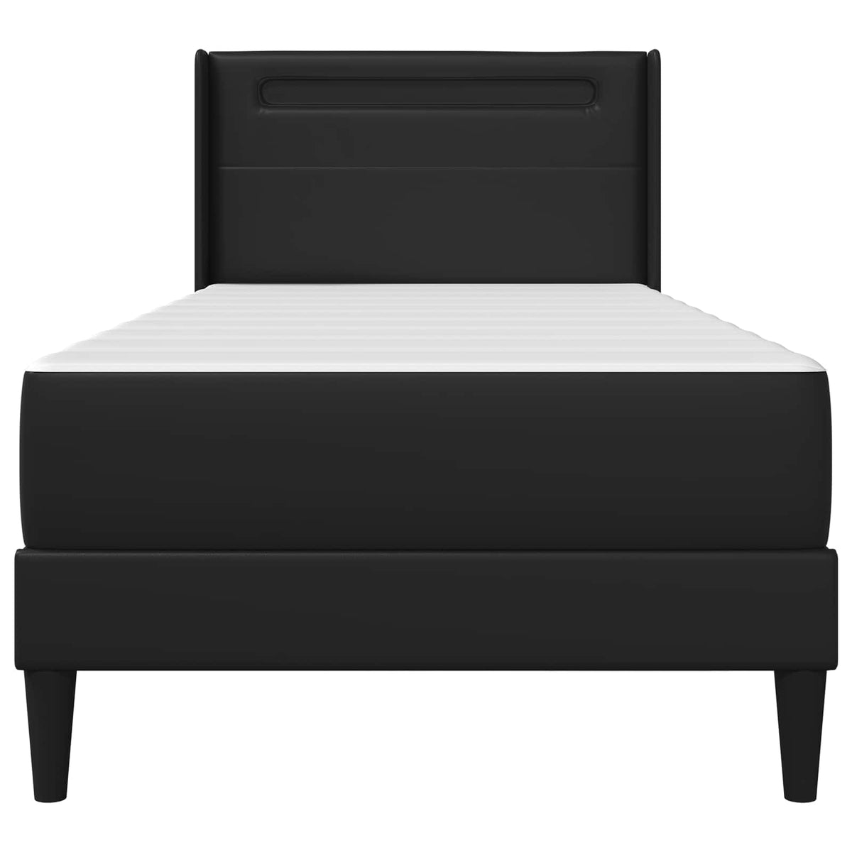 Cadre de lit avec matelas Noir 80 x 200 cm Simili cuir - XIOS