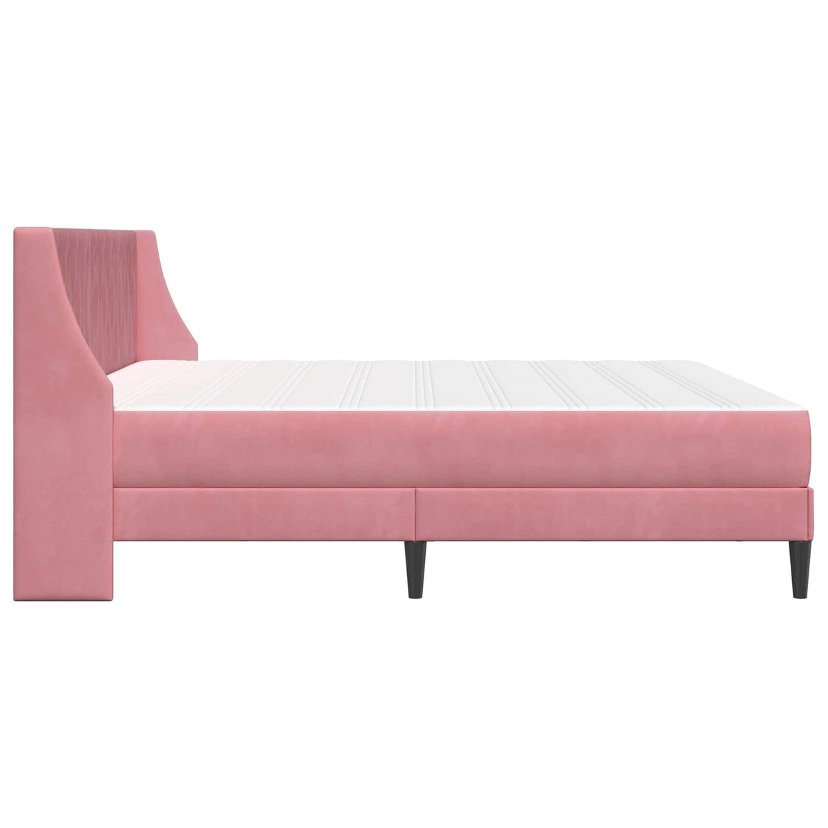 Cadre de lit avec matelas Rose 200 x 200 cm Velours - XIOS