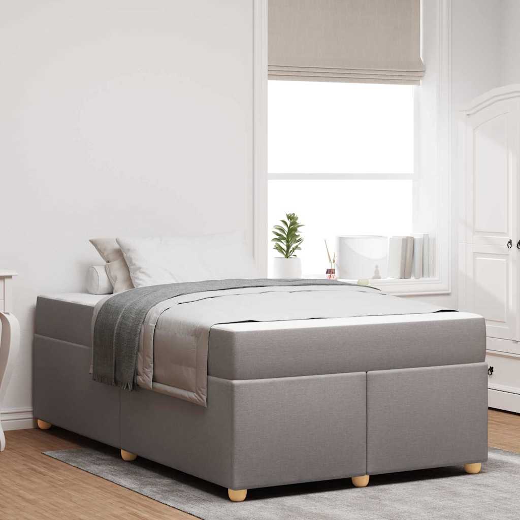 Cadre de lit avec matelas Taupe 120 x 200 cm tissu - XIOS