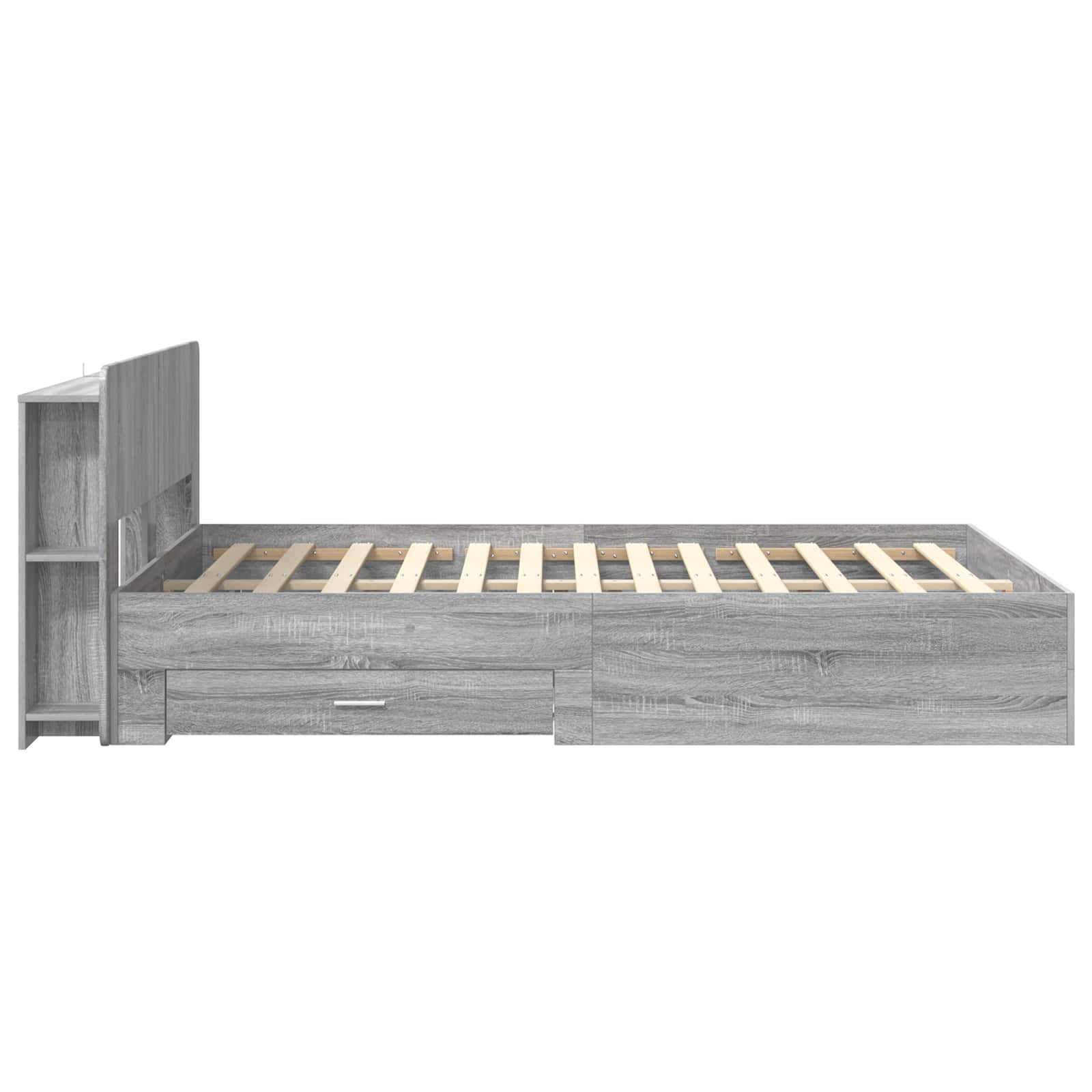 Cadre de lit avec rangement Sonoma gris 140 x 200 cm - XIOS
