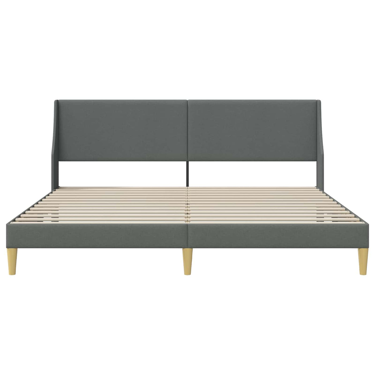 Cadre de lit avec tête de lit Gris foncé 183 x 213 cm Tissu - XIOS