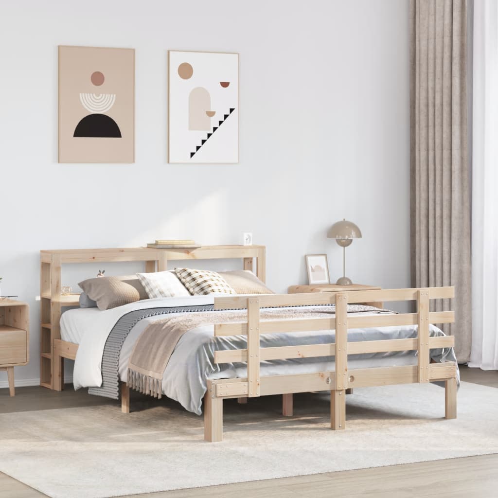 Cadre de lit avec tête de lit sans matelas 140x190 cm - XIOS
