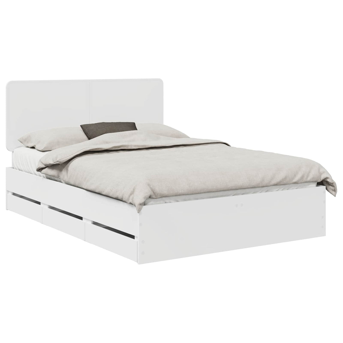 Cadre de lit avec tiroir Blanc 140 x 190 cm Bois Ingénierie - XIOS