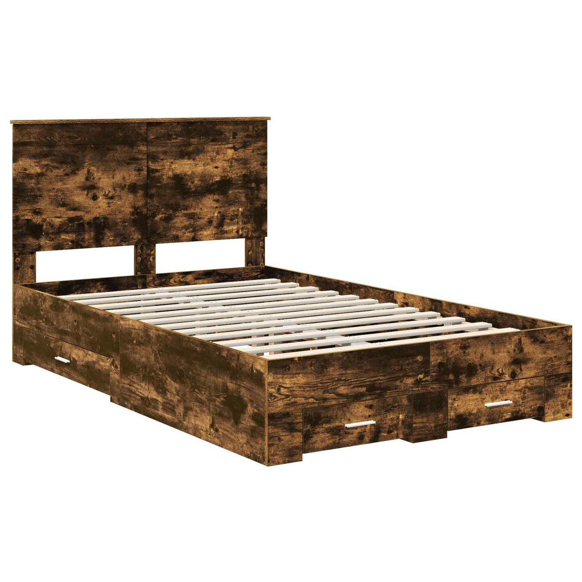 Cadre de lit Chêne fumé 120 x 190 cm Bois d’ingénierie - XIOS