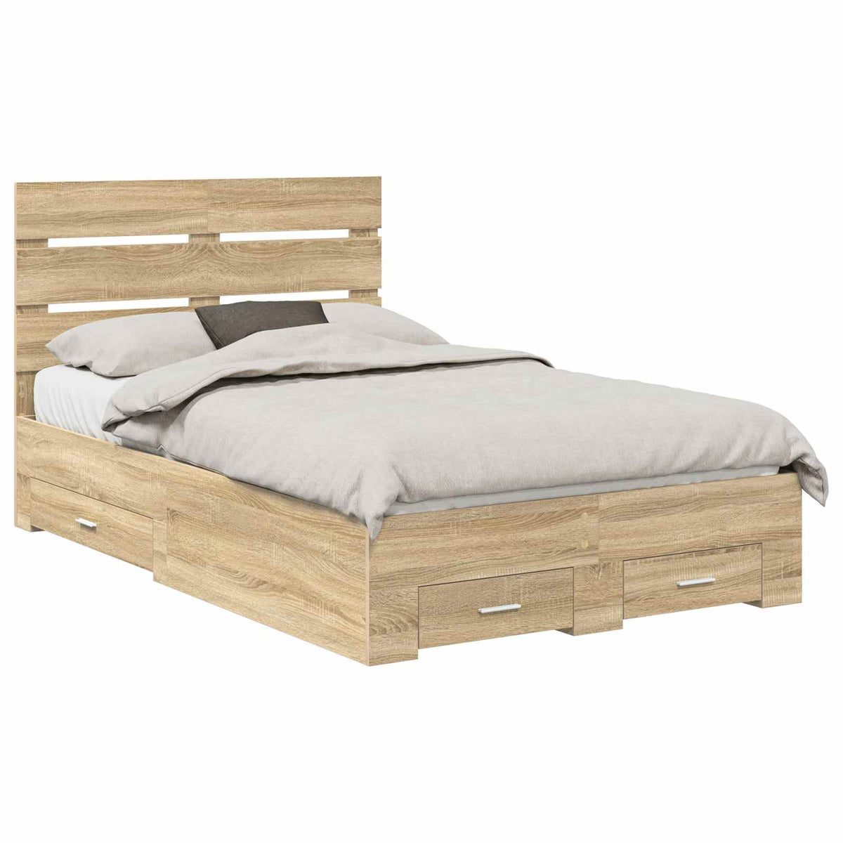 Cadre de lit Chêne Sonoma 135 x 190 cm Bois d’ingénierie - XIOS