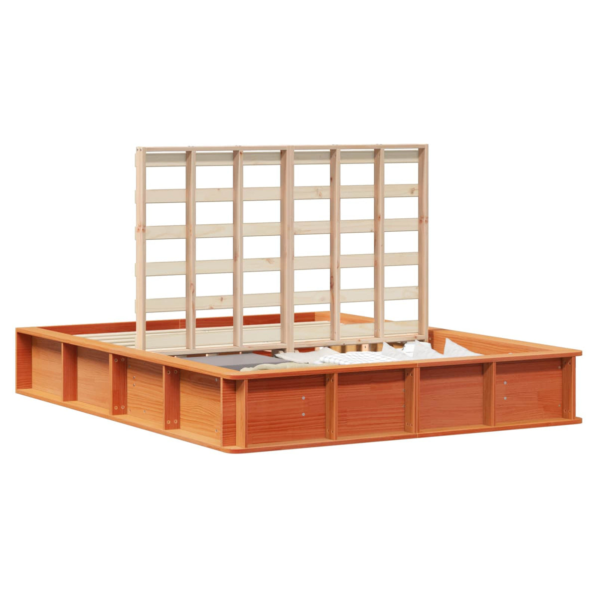 Cadre de lit Cire marron 150 x 200 cm Bois de pin massif - XIOS