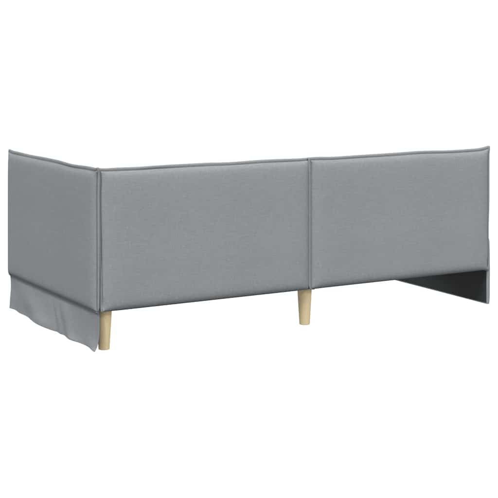 Cadre de lit d’angle avec matelas 2 pc Gris clair Velours - XIOS