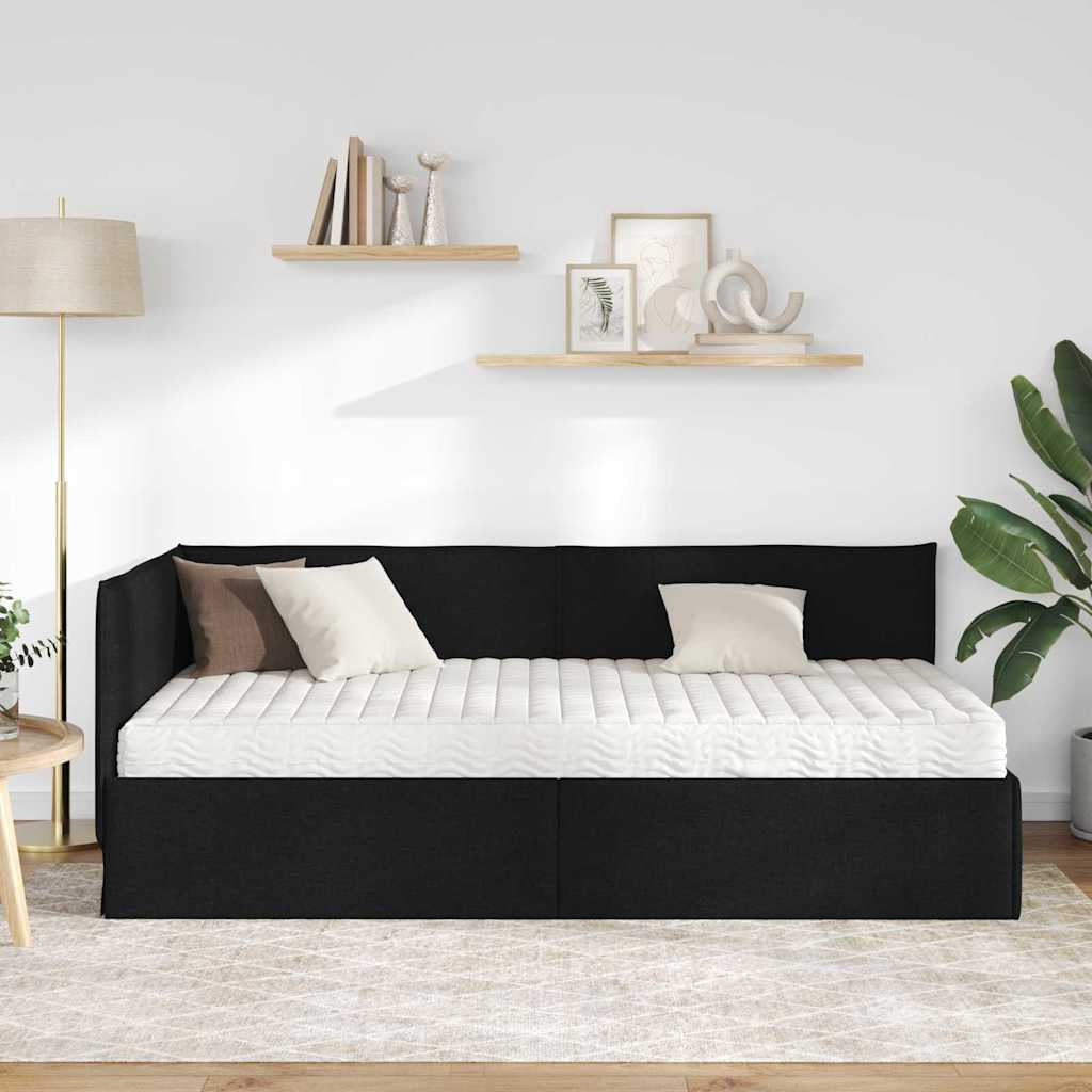 Cadre de lit d’angle avec matelas 2 pc Vert Velours - XIOS