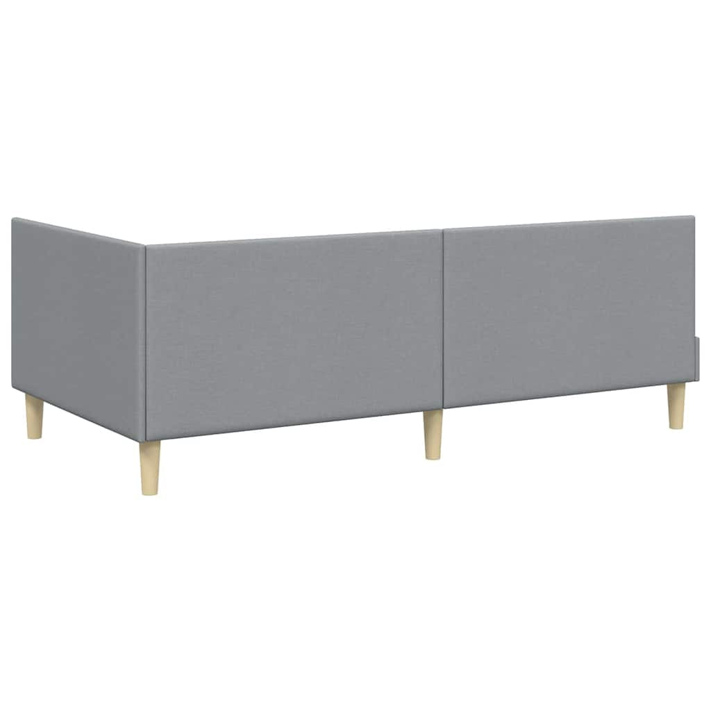 Cadre de lit d’angle avec matelas Autre 2 pc Gris clair tissu - XIOS