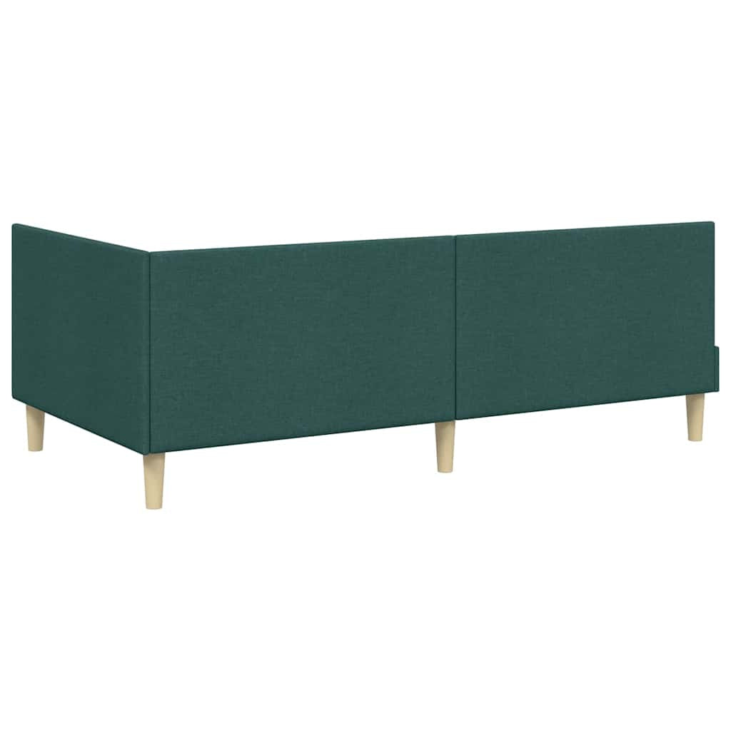 Cadre de lit d’angle avec matelas Autre 2 pc Vert tissu - XIOS
