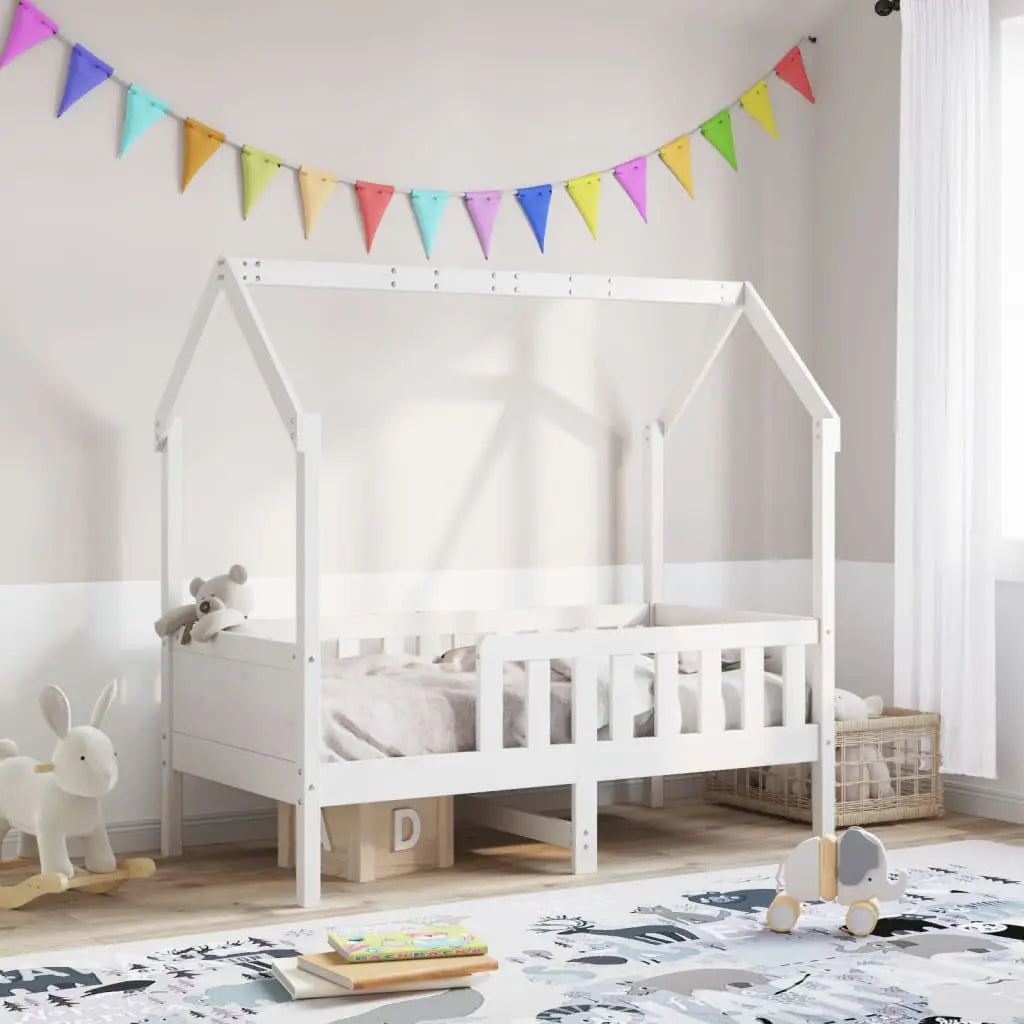 Cadre de lit d’enfants forme de maison sans matelas pin - XIOS