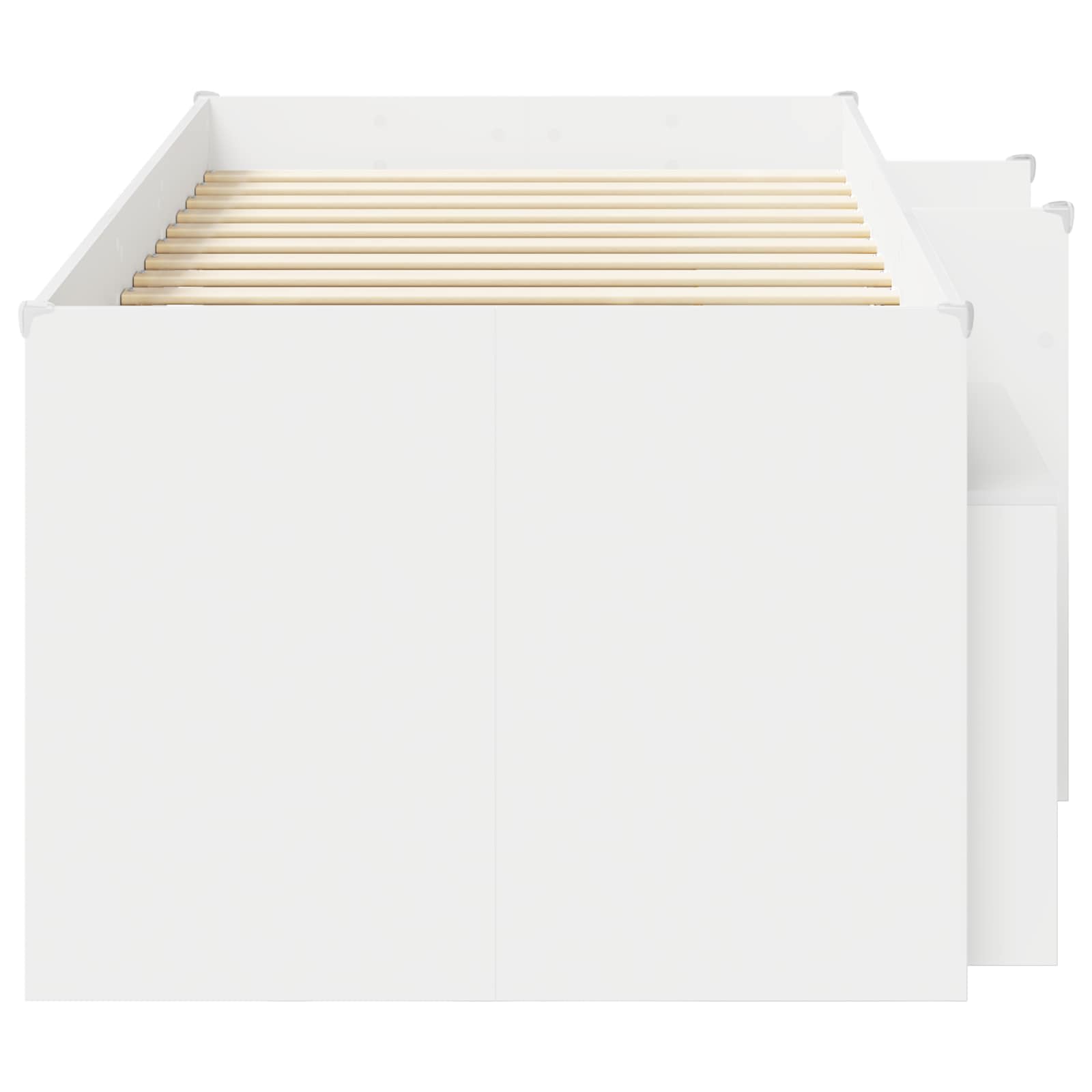 Cadre de lit en loft avec armoire 3 pc Blanc Bois d'ingénierie - XIOS