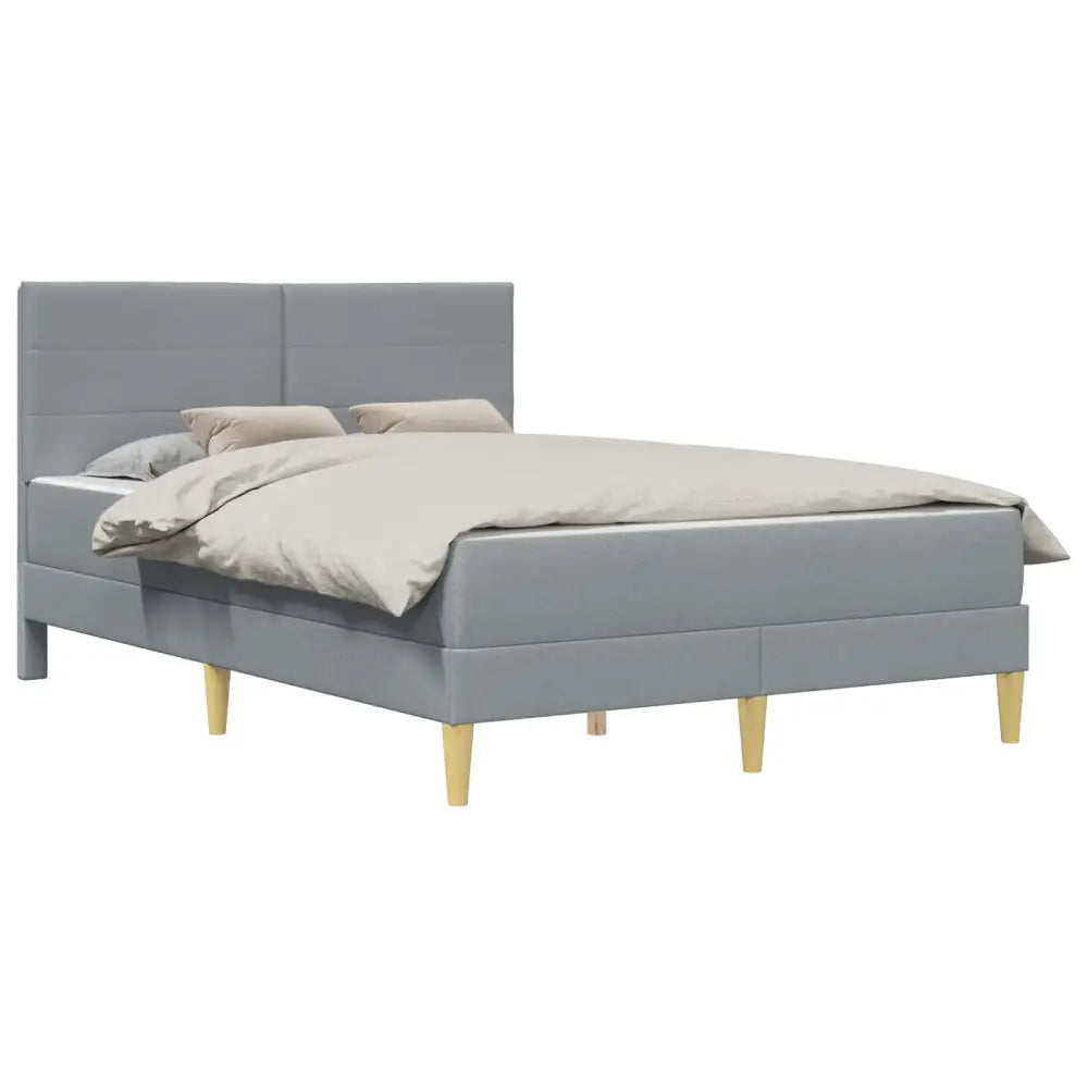 Cadre de lit Gris clair 140 x 190 cm Polyester - XIOS