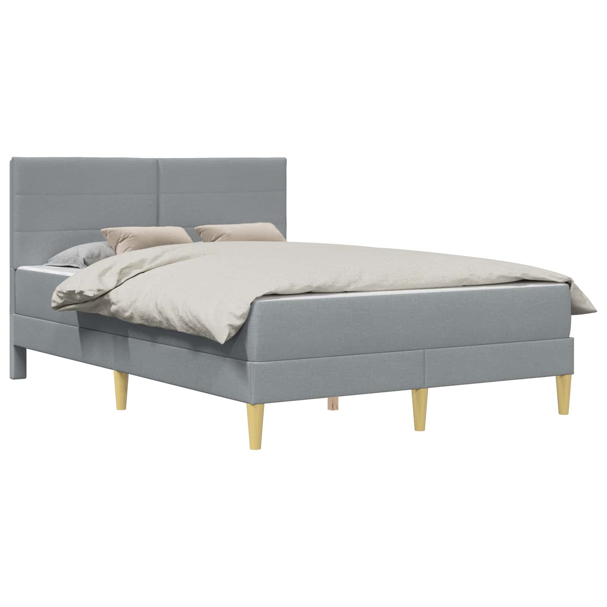 Cadre de lit Gris clair 140 x 200 cm Polyester - XIOS