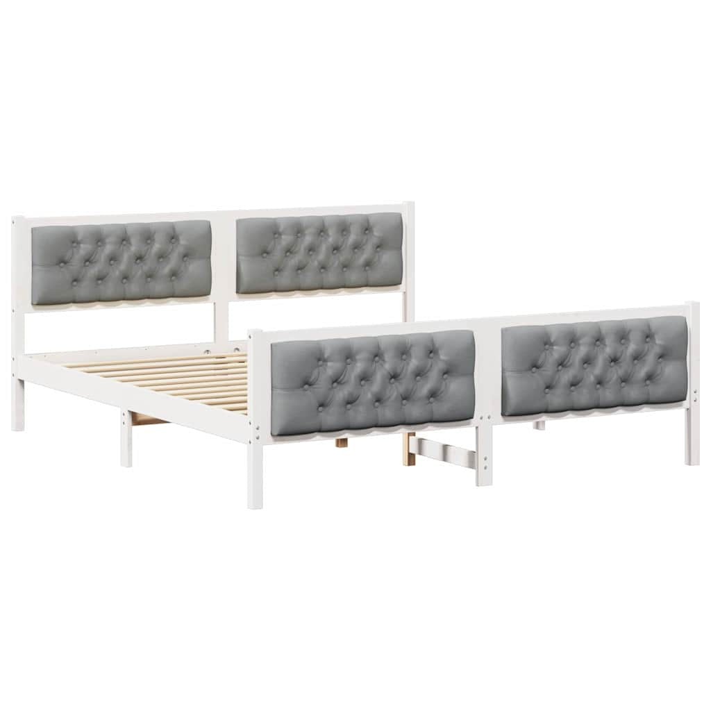 Cadre de lit Gris clair 180 x 200 cm Pin massif - XIOS