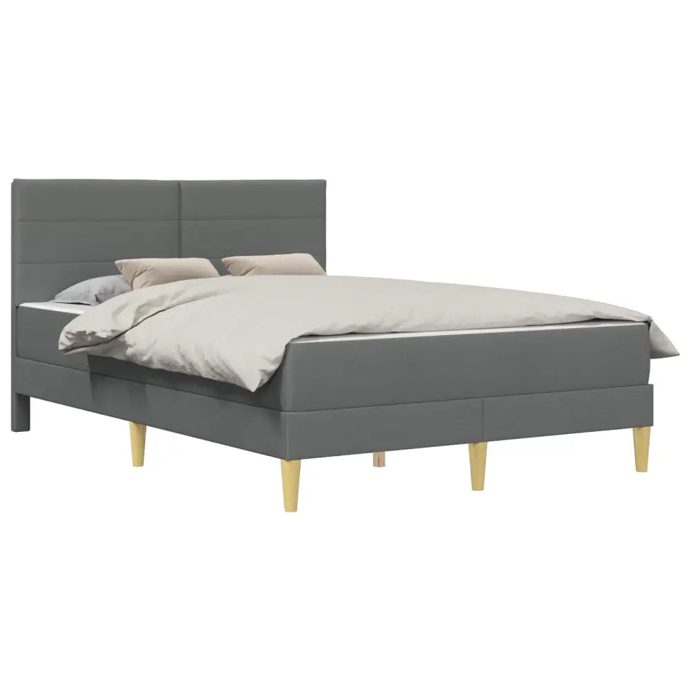 Cadre de lit Gris foncé 140 x 190 cm Polyester - XIOS