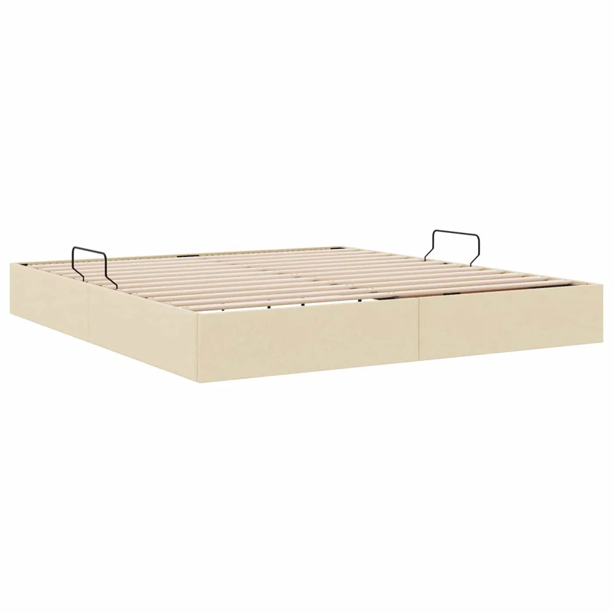 Cadre de lit ottoman avec stockage Crème 180 x 200 cm tissu - XIOS