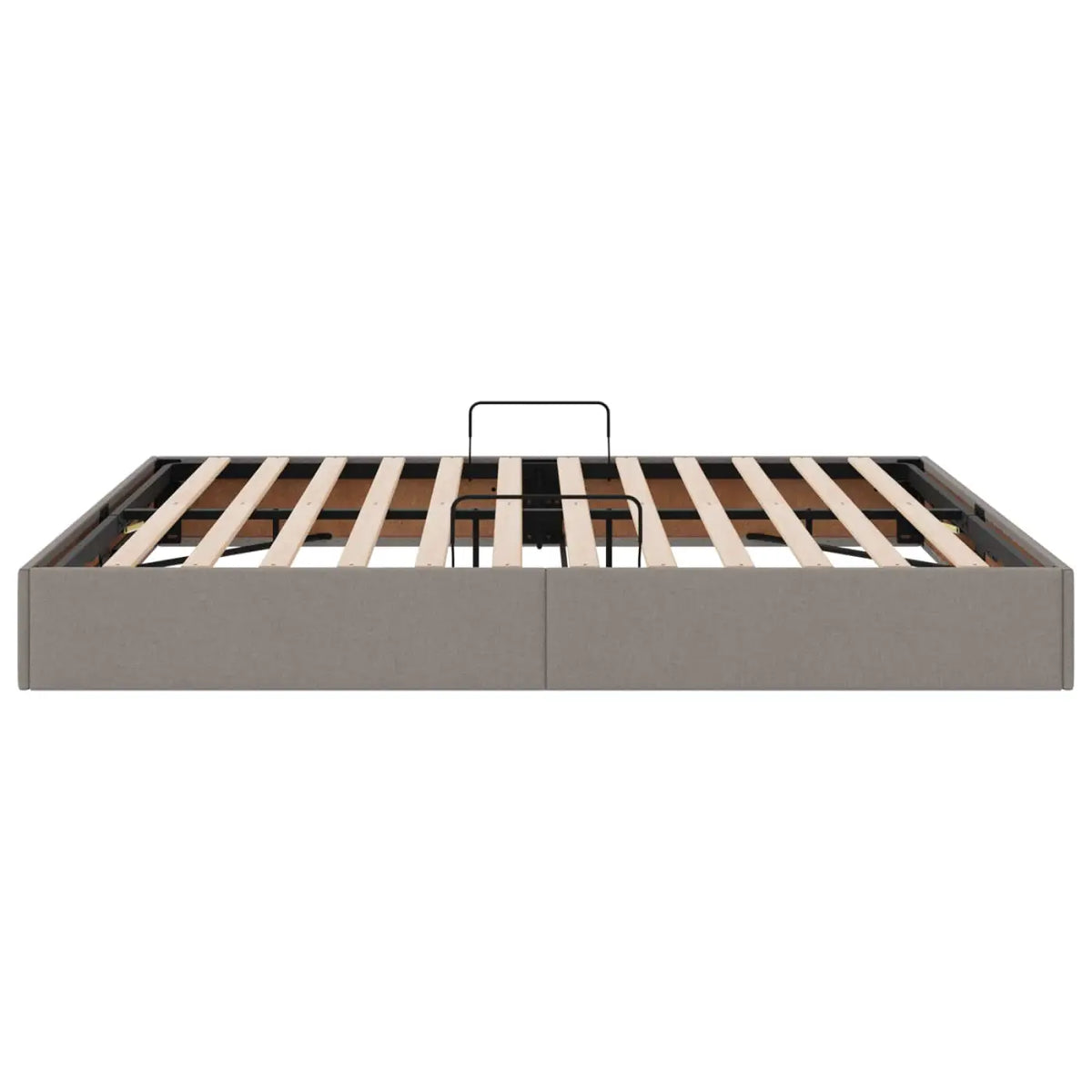 Cadre de lit ottoman avec stockage Taupe 160 x 200 cm tissu - XIOS